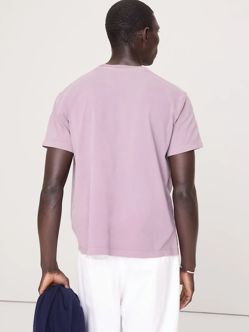 Sueded Cotton Crew-Neck T-Shirt