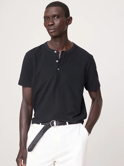 Mesh Henley T-Shirt