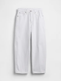 High Rise Crop Barrel Jeans