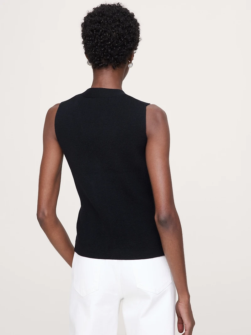 Larkspur Cotton-Silk Sweater Vest