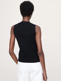 Larkspur Cotton-Silk Sweater Vest