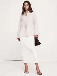 Crinkle Knit Maxi Skirt