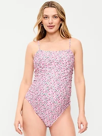 Maillot une-pièce bain ruché de maternit