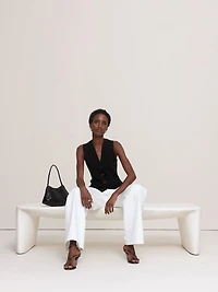 Larkspur Cotton-Silk Sweater Vest