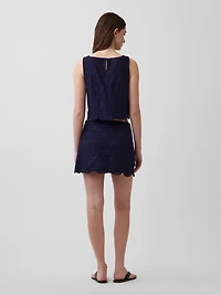 Eyelet Mini Skort