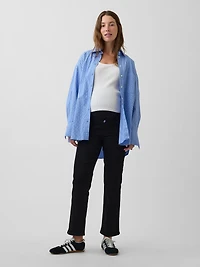 Maternity Full-Panel Straight Jeans