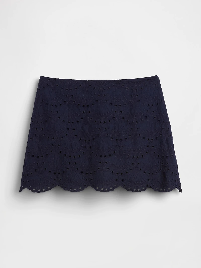 Eyelet Mini Skort