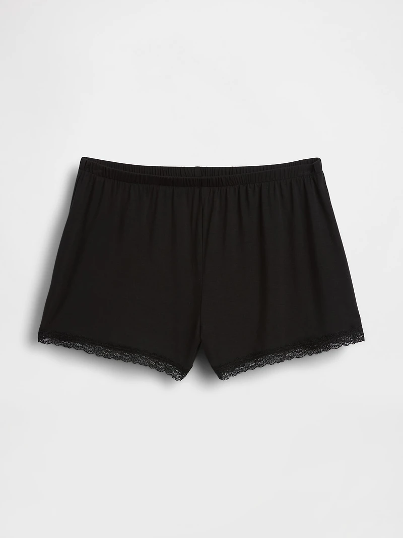 Softest Modal Lace-Trim PJ Shorts