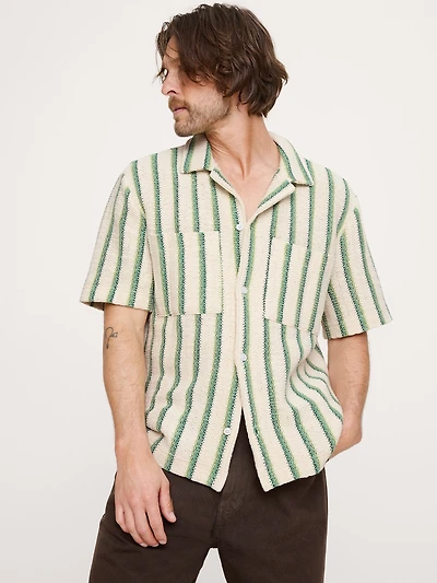 Stripe Knit Resort Shirt