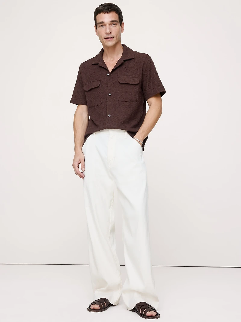 Textured Knit Resort Shirt