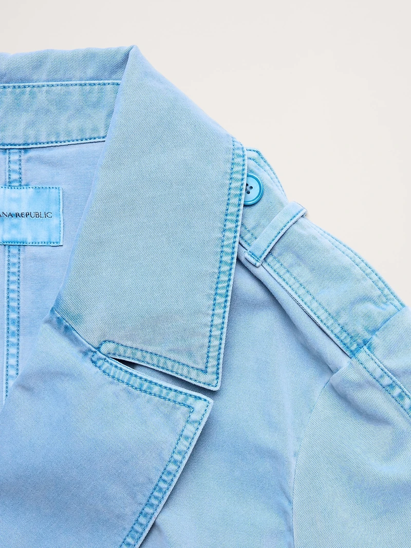 Cotton Twill Peacoat