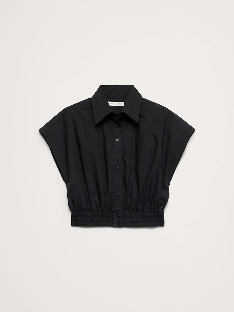 Cotton Poplin Super-Cropped Shirt