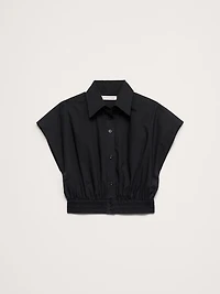 Cotton Poplin Super-Cropped Shirt