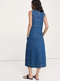 Denim Shift Midi Dress