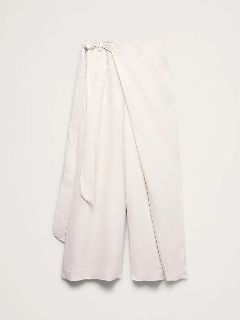 Viscose-Linen Palazzo Pant