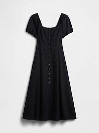 Linen-Blend Empire Waist Maxi Dress