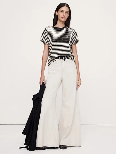 Cotton Slub Crew-Neck T-Shirt