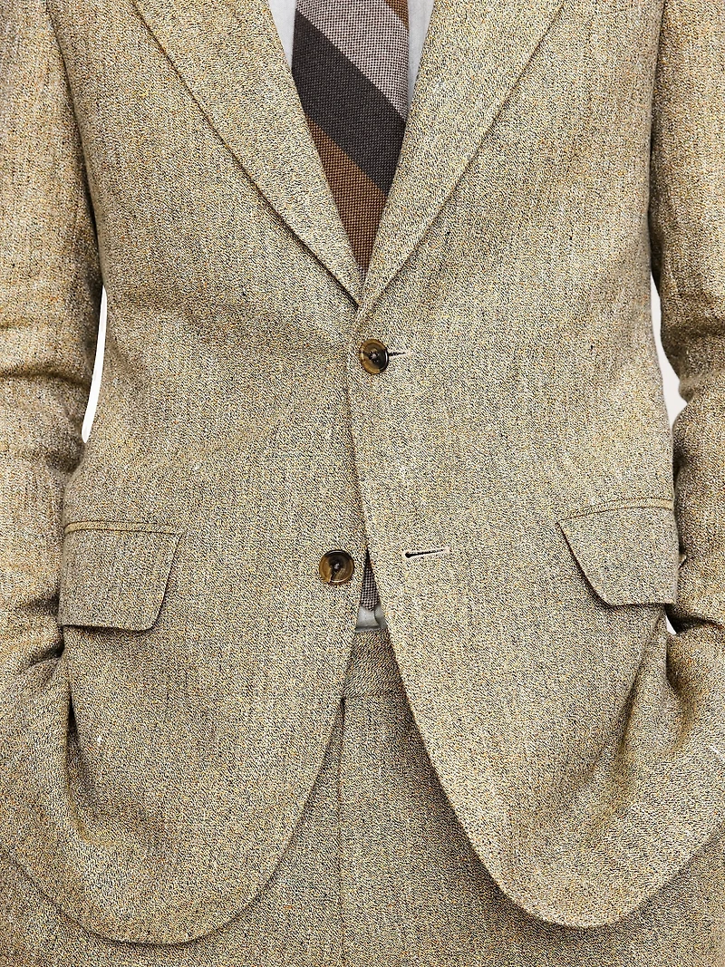 Relaxed Italian Linen Suit Jacket