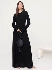 Bias-Cut Chiffon Maxi Dress