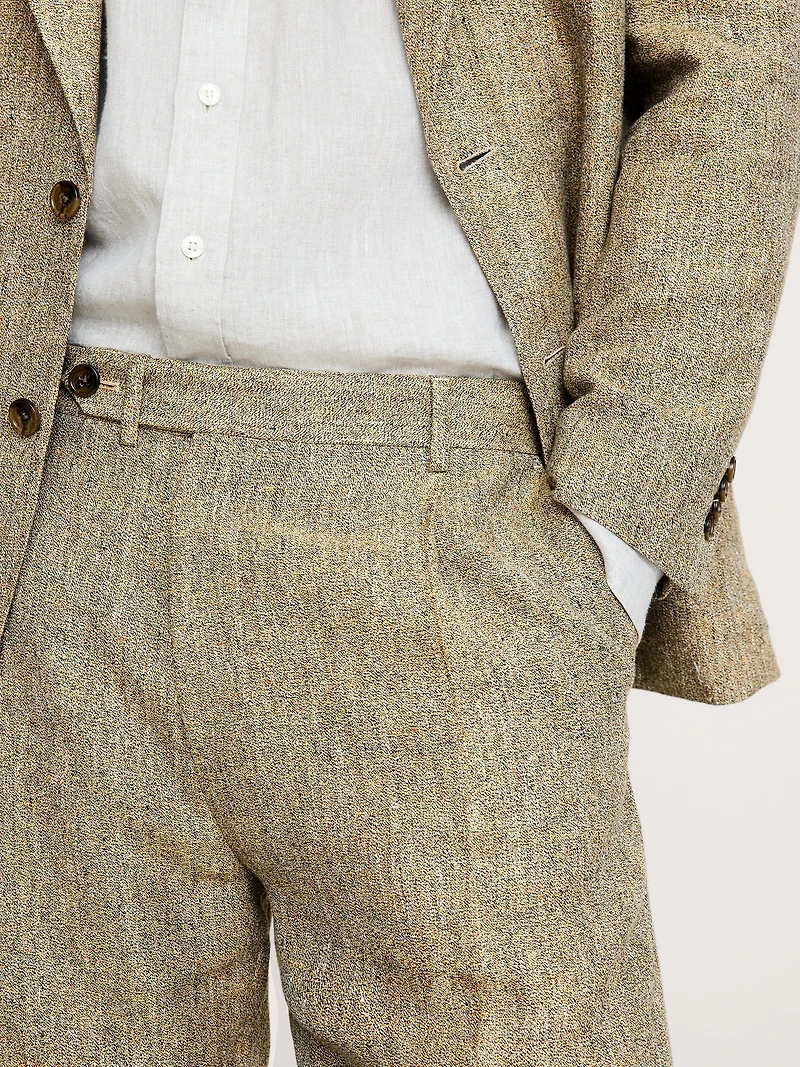 Loose Italian Linen Suit Pant