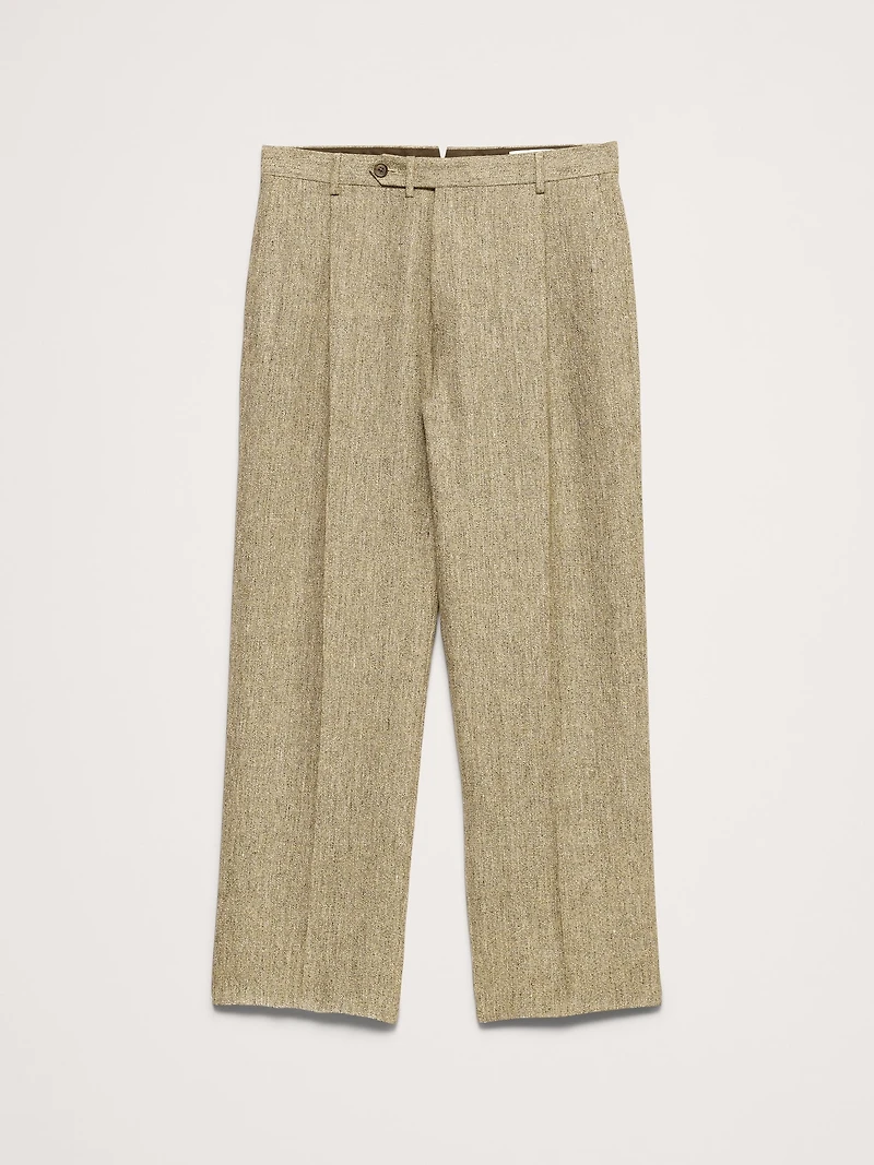 Loose Italian Linen Suit Pant