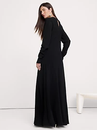 Bias-Cut Chiffon Maxi Dress