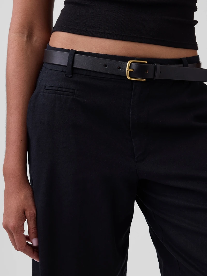 9" Low Rise Linen-Blend Trouser Shorts