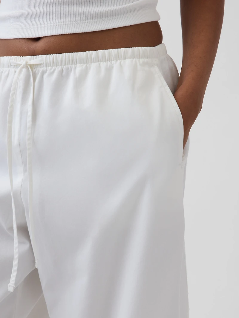 Poplin Easy Barrel Pants