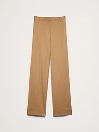 Ultra High-Rise Modern Straight Italian Lightweight Wool Pant