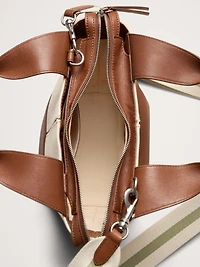 Leather & Suede Mini Zip Tote
