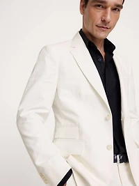 Tailored Slim-Fit Italian Cotton-Linen Suit Jacket