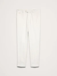 Tailored Slim-Fit Italian Cotton-Linen Suit Pant