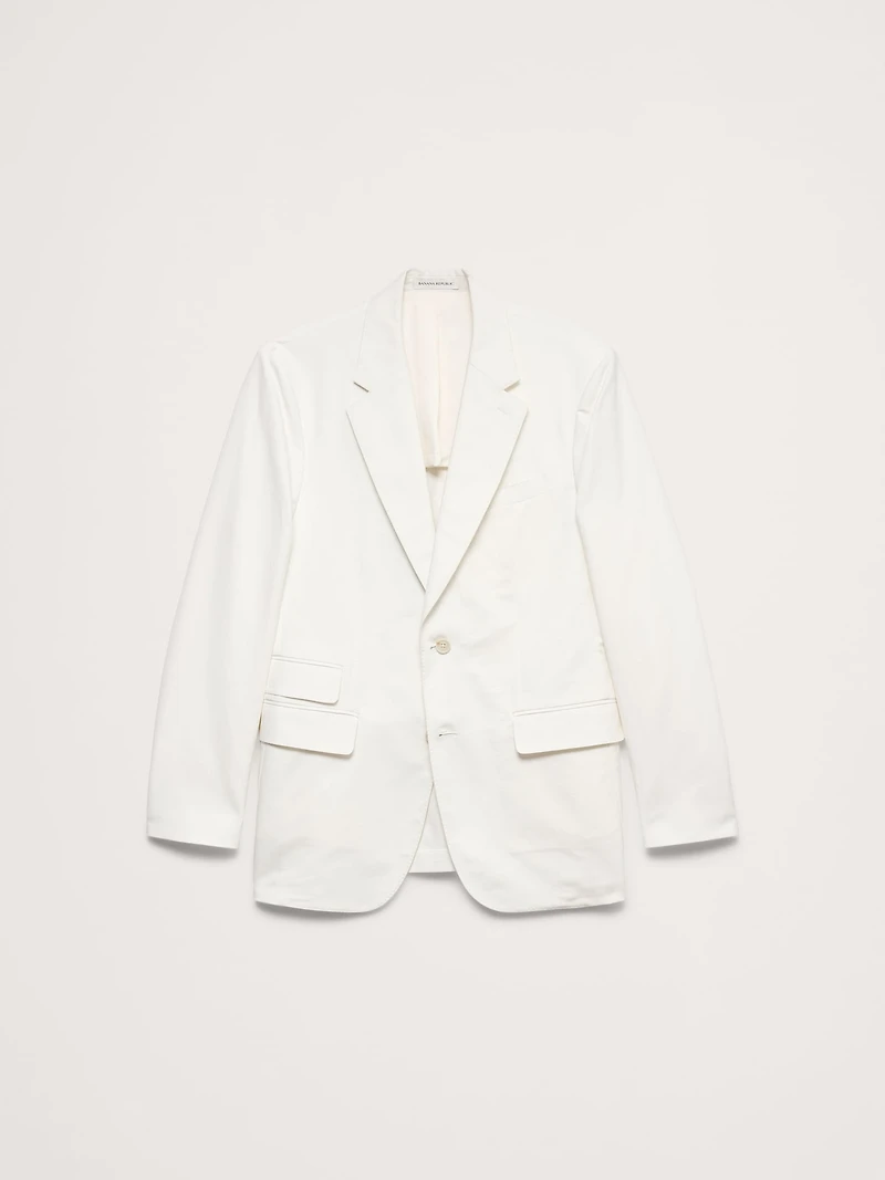 Tailored Slim-Fit Italian Cotton-Linen Suit Jacket