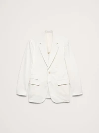 Tailored Slim-Fit Italian Cotton-Linen Suit Jacket