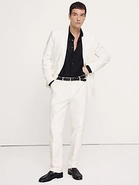 Tailored Slim-Fit Italian Cotton-Linen Suit Jacket