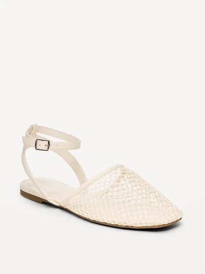 Raffia Slingback Flats for Women