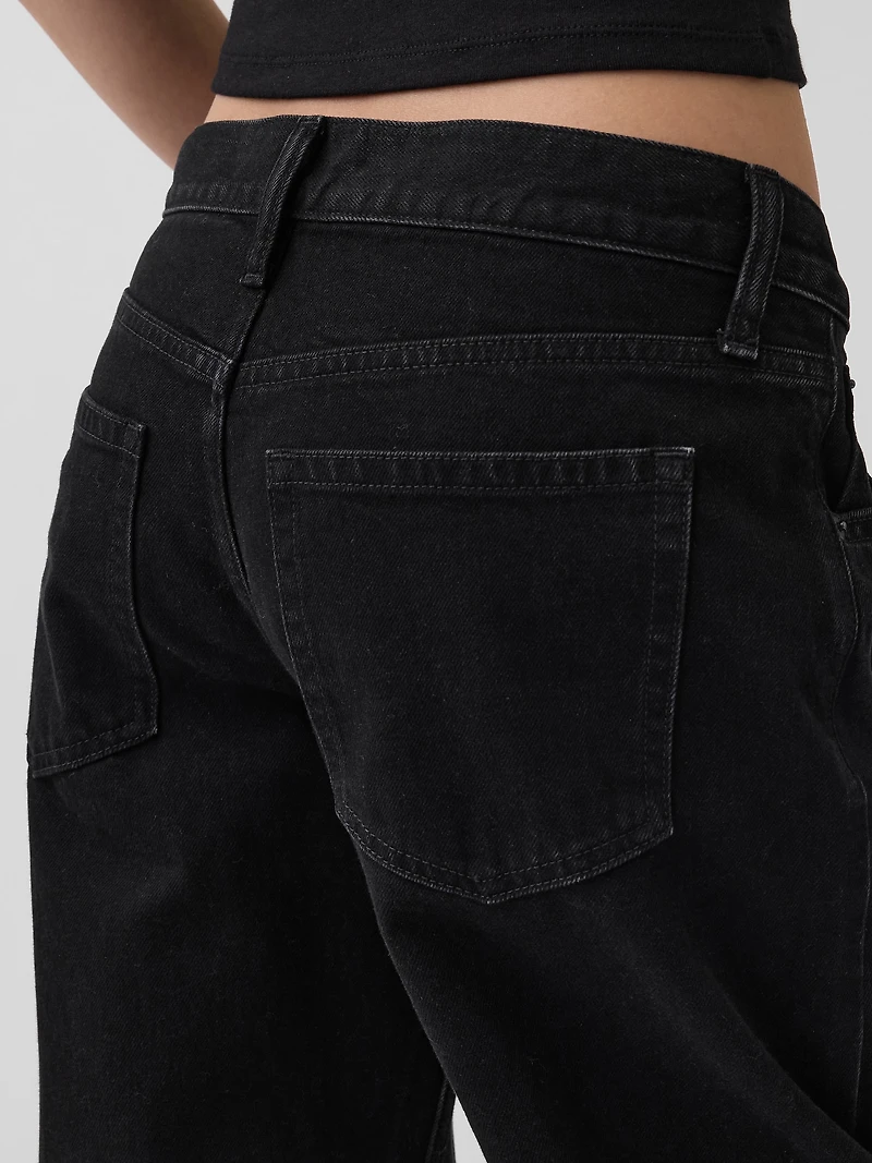 Low Rise Barrel Jeans
