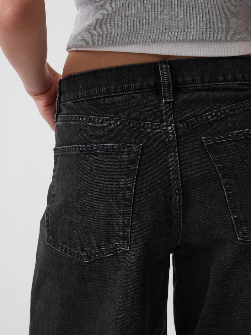11" Mid Rise Longline Denim Shorts