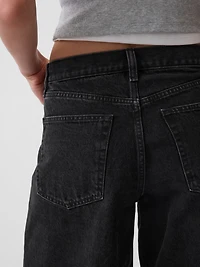 11" Mid Rise Longline Denim Shorts