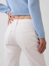 Mid Rise Relaxed Straight Jeans