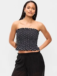 Smocked Bodice Tube Top