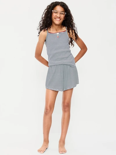 Striped Pajama Cami and Shorts Set for Girls