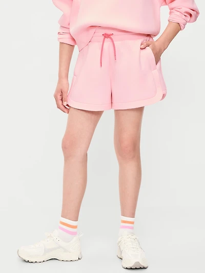 High-Waisted Bounce Fleece Shorts for Girls