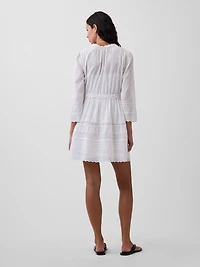 Lace-Trim Mini Dress
