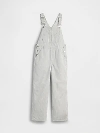 Relaxed Denim Stripe Overalls