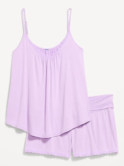 Pyjama court en jersey de maternité