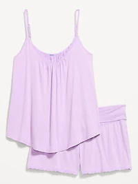 Pyjama court en jersey de maternité