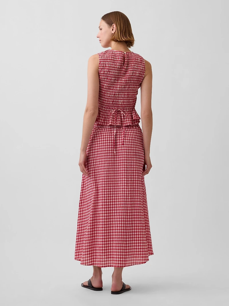 Gingham Maxi Skirt
