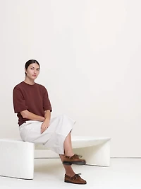 Larkspur Cotton-Silk Sweater Tee