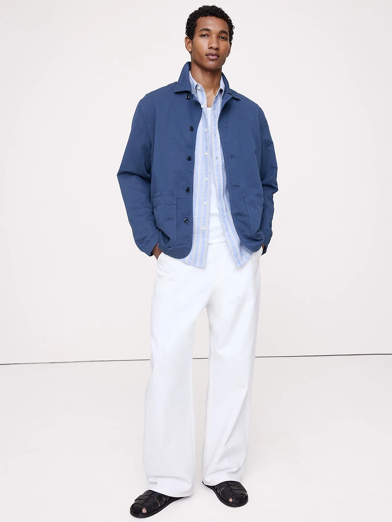 Standard-Fit Linen Short-Sleeve Shirt